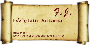 Föglein Julianna névjegykártya